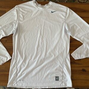 Nike White Long Sleeve Performance Tee